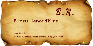 Burzu Menodóra névjegykártya